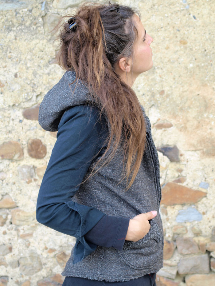 The Sastre. Chaleco de peluche gris